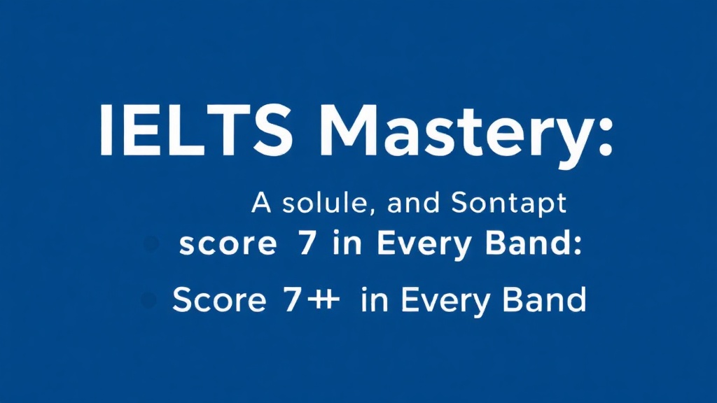 IELTS Mastery: Score 7+ in Every Band