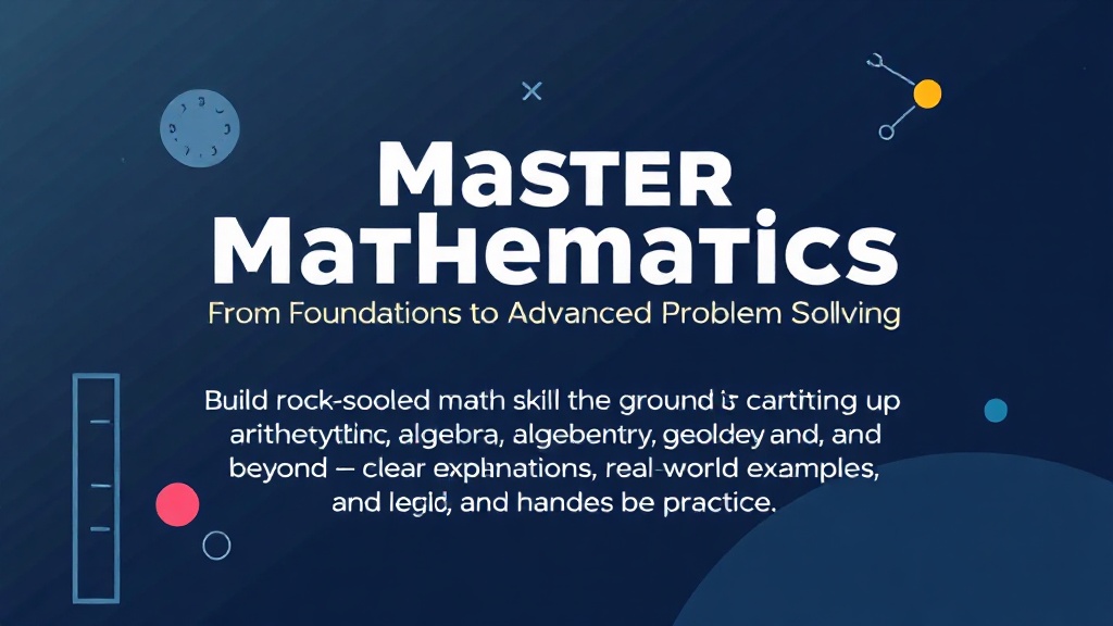 Master Mathematics: From Foundations to Advanced Problem Solving