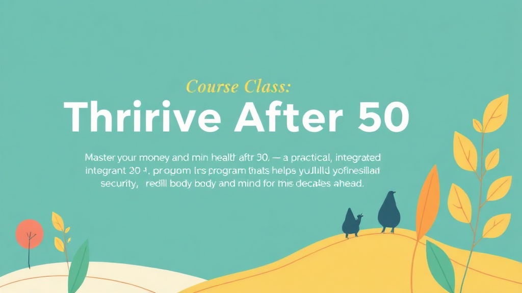 Thrive After 50: Personal Finance & Mind-Body Resilience