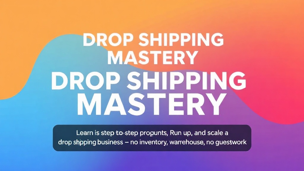 Drop Shipping Mastery: Build a Profitable Store from Scratch