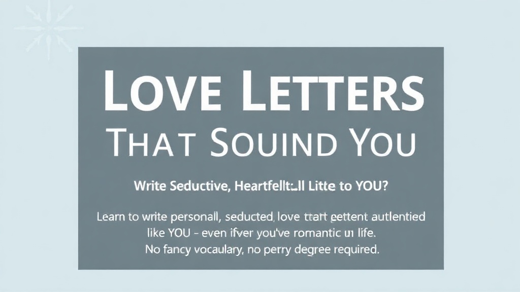 Love Letters That Sound Like You: Write Seductive, Heartfelt Letters to Your Woman — No Writing Skills Needed