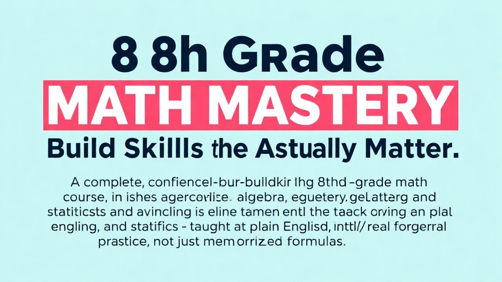 8th Grade Math Mastery: Build the Skills That Actually Matter