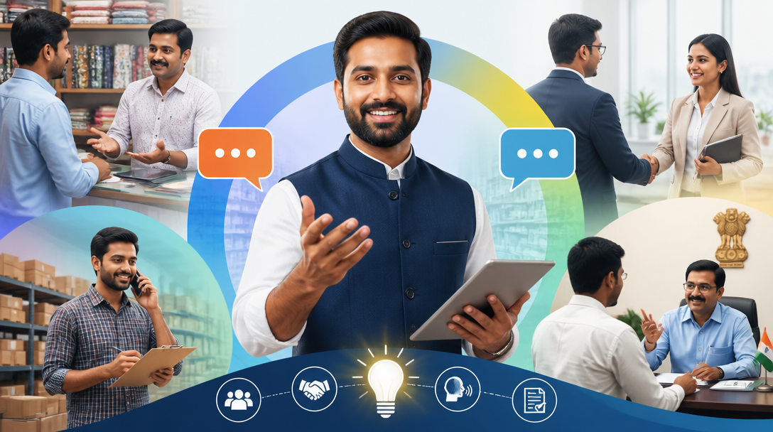 Business English Bolna Seekho: Hindi-Guided English for Indian Small Business Owners